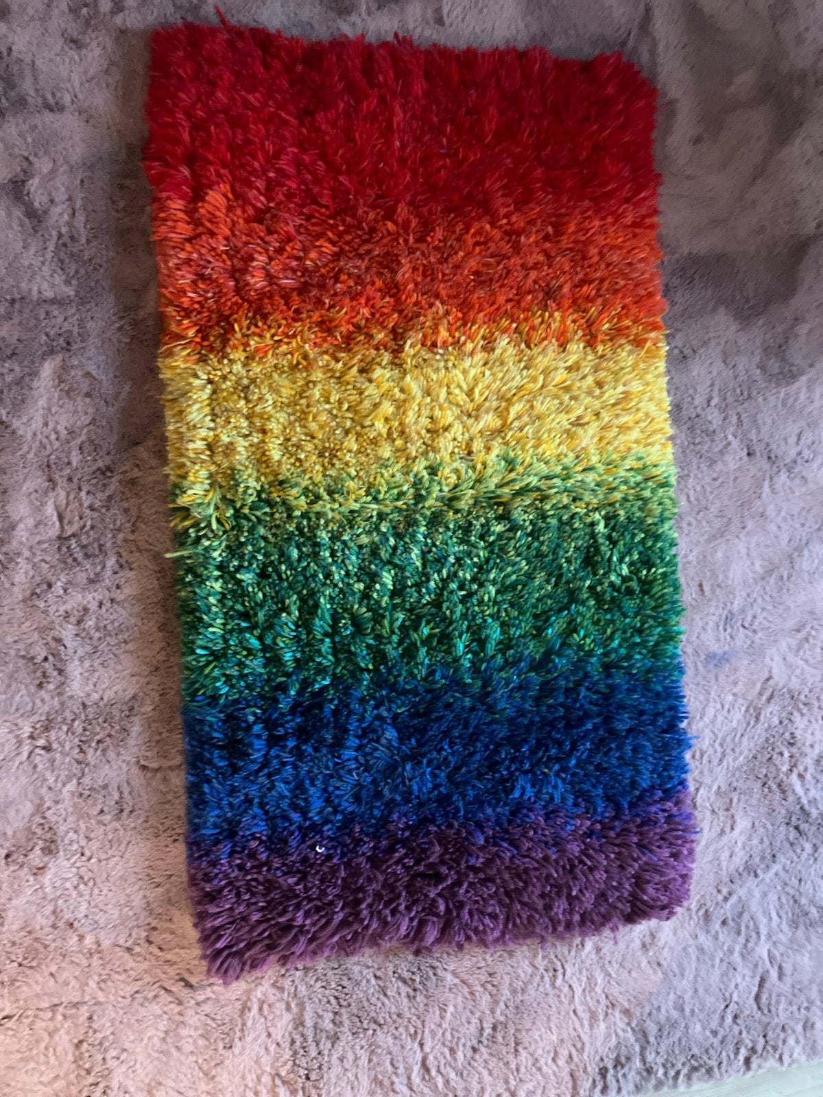 Vrolijk Regenboog Vloerkleed - Shaggy Tapijt, Ophalen, Minder dan 50 cm, 50 tot 100 cm, Zo goed als nieuw