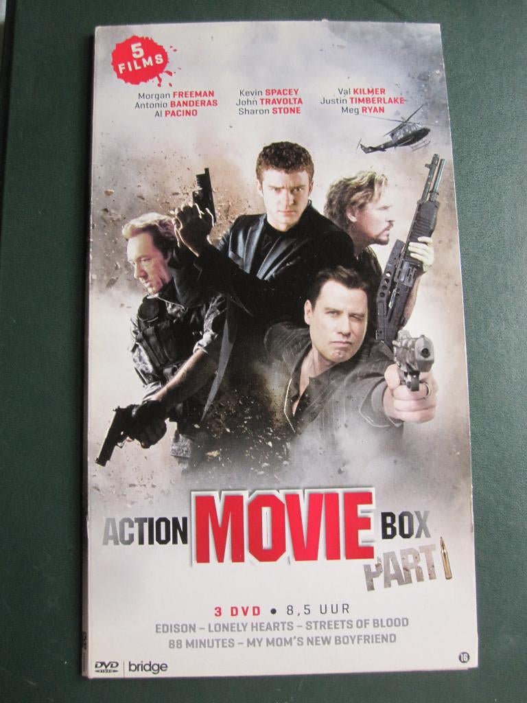 Action Movie Box 1 (5 films op 3 disc), Vanaf 16 jaar, Ophalen of Verzenden, Zo goed als nieuw, Actie