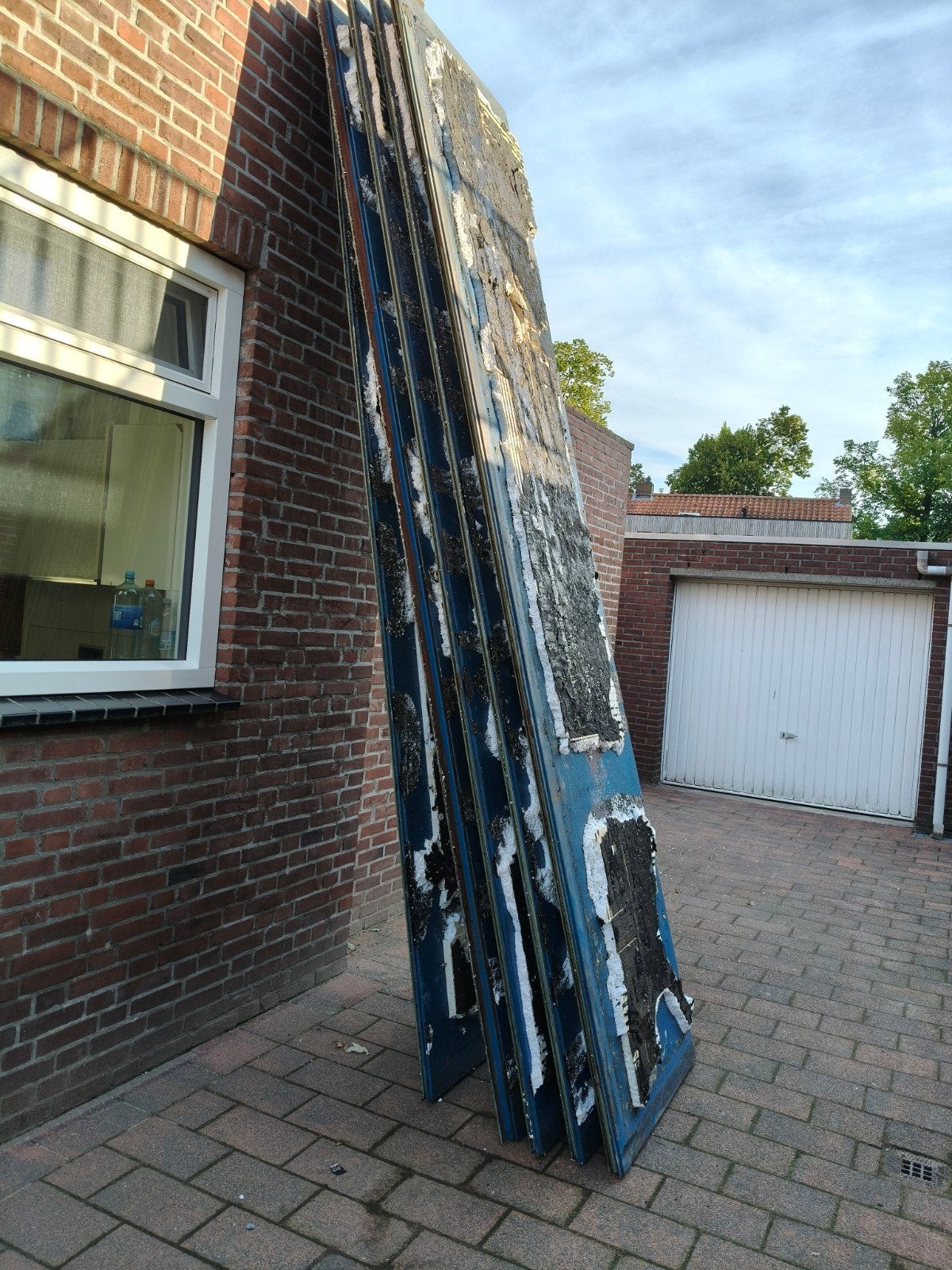 stalen isolatieplaten (oud ijzer?), Doe-het-zelf en Verbouw, Platen en Panelen, Ophalen, Gebruikt, Overige materialen, 50 tot 100 mm
