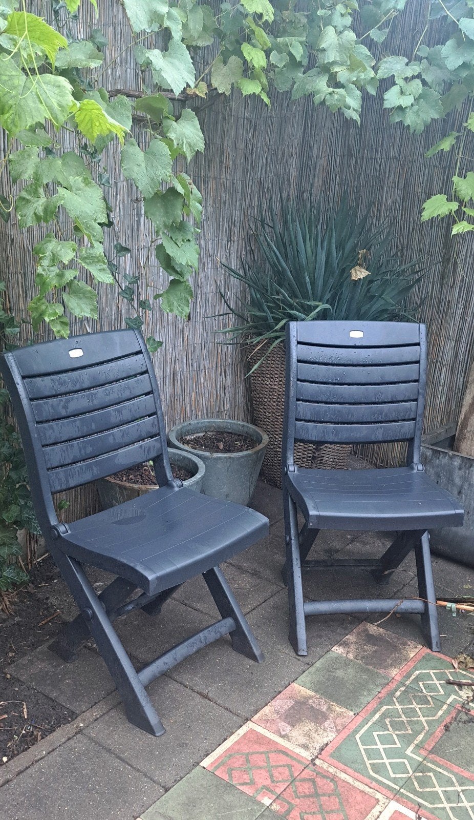 2x Jardin tuinstoel, inklapbaar, lichtgewicht, Ophalen, Kunststof, Gebruikt, Onbekend