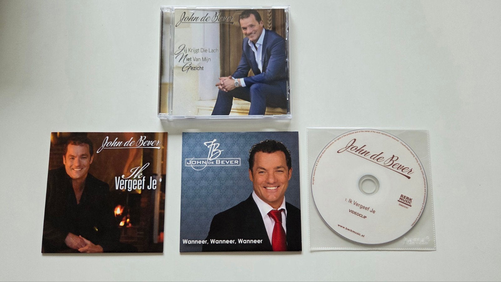 John de Bever 3 promo CD singles + 1 album, Verzenden, Nieuw in verpakking, Levenslied of Smartlap