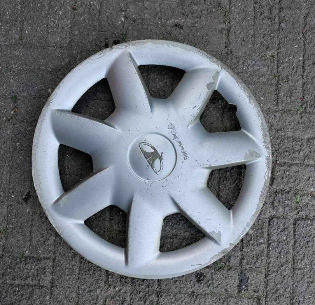 Wieldop DAEWOO,doorsnede 42 cm,kunststof,merk,embleem,grijs, Auto diversen, Wieldoppen, Ophalen of Verzenden, Gebruikt