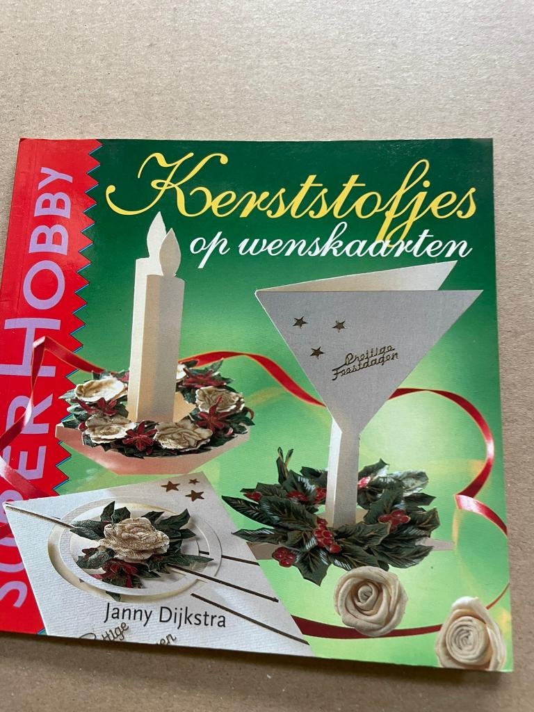 kerststofjes op wenskaarten, Ophalen of Verzenden, Zo goed als nieuw, Overige thema's, Overige typen