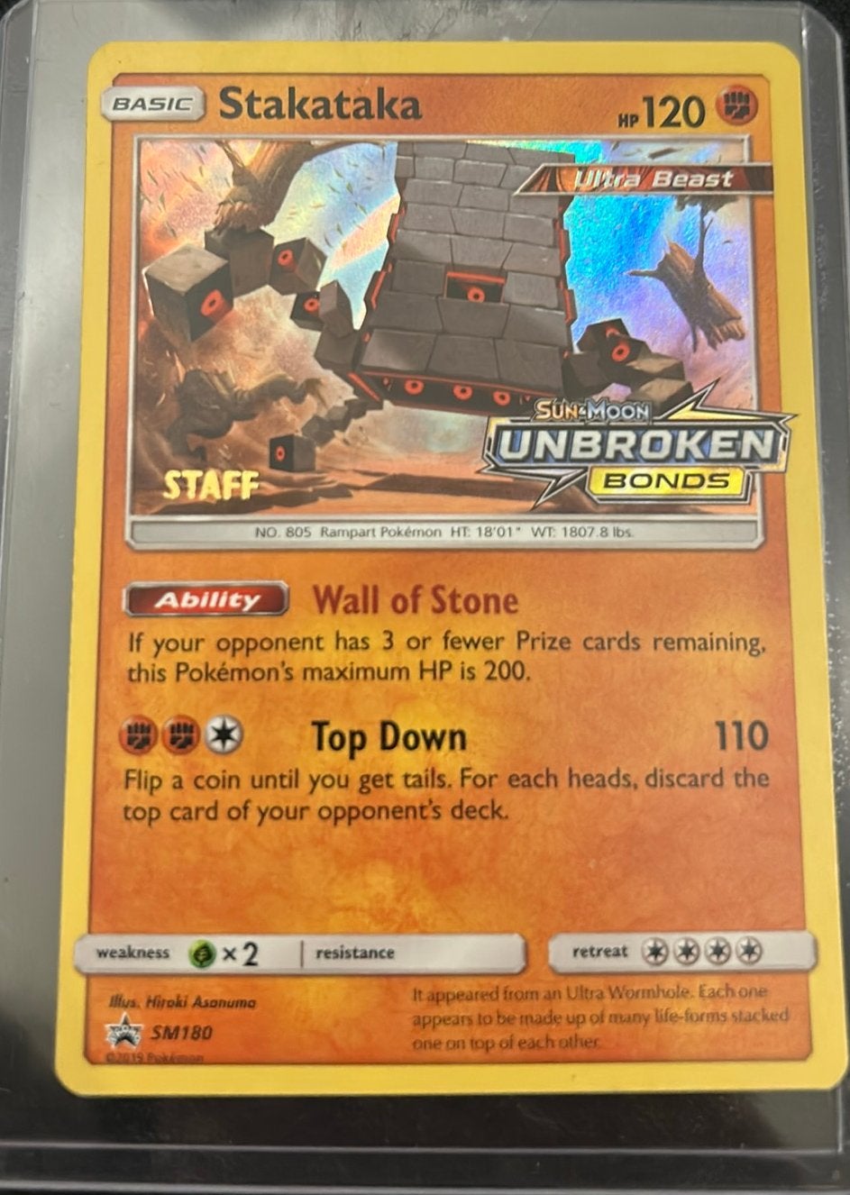 Pokemon stakataka STAFF promo, Ophalen, Zo goed als nieuw