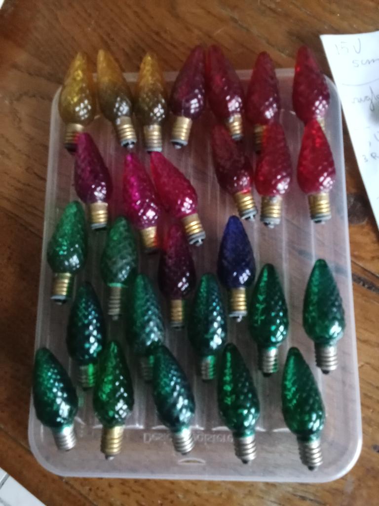 Te koop oude kerstlampjes brandend 14 volt 3 watt phillips, Diversen, Ophalen of Verzenden, Gebruikt