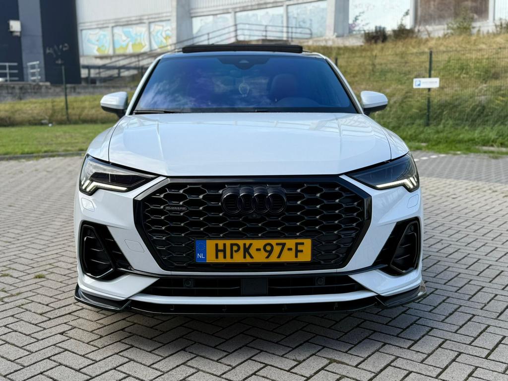 Audi Q3 45 Tfsi 305pk SportbackQuattro 2020 Wit pano 3xSline, Auto's, Automaat, 4 cilinders, 1984 cc, Leder en Stof