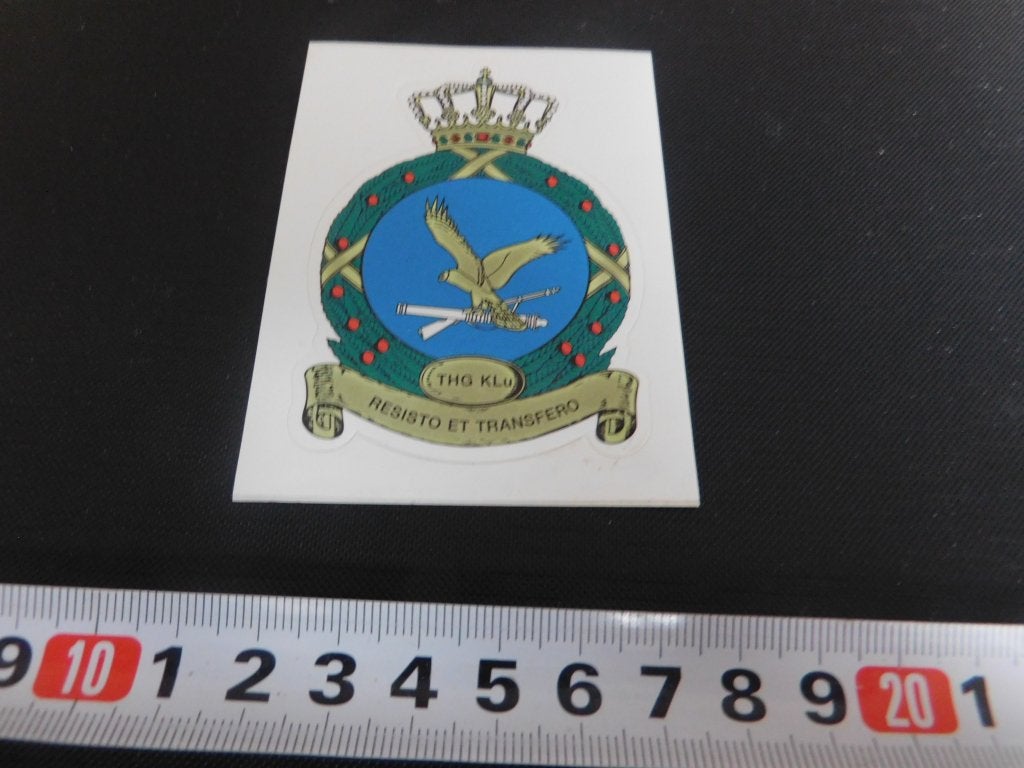 sticker leger luchtmacht embleem THG KLu resisto et transfer, Ophalen of Verzenden, Zo goed als nieuw