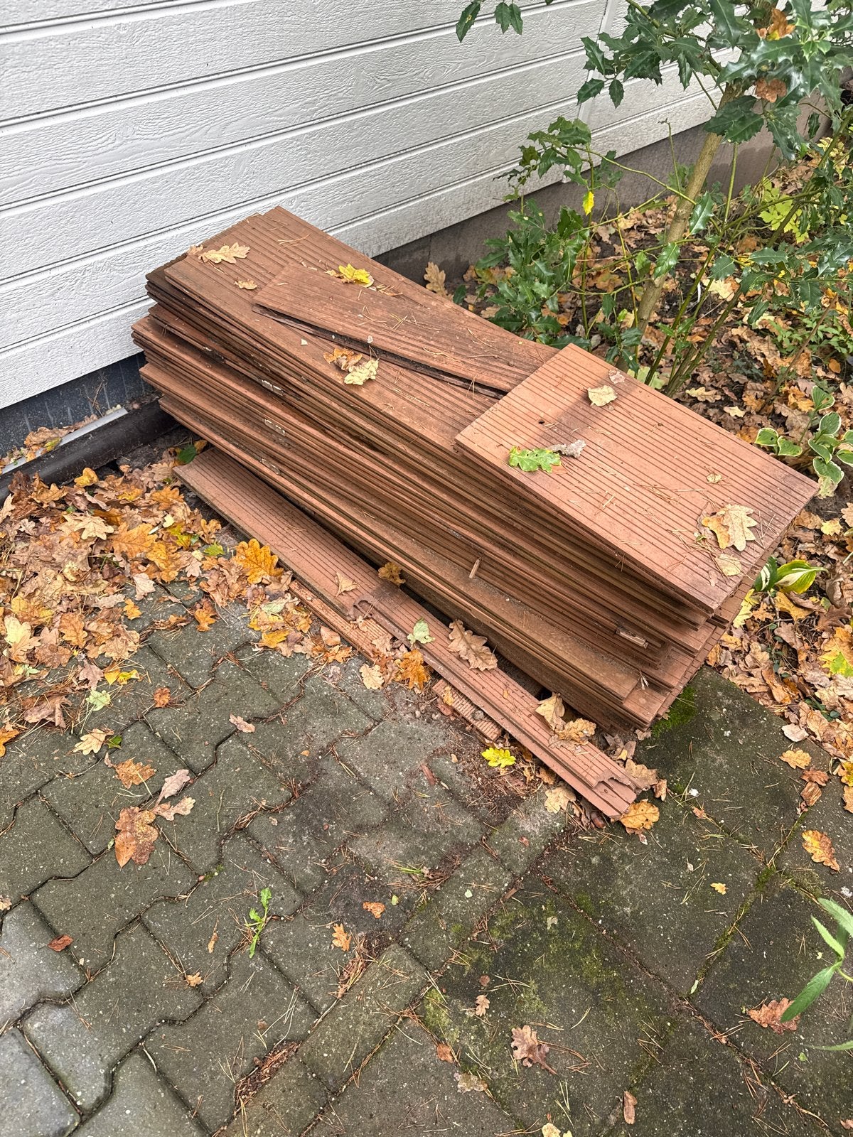 20 composiet vlonderplanken 120x29cm incl. clips, Ophalen of Verzenden, Gebruikt, Composiet
