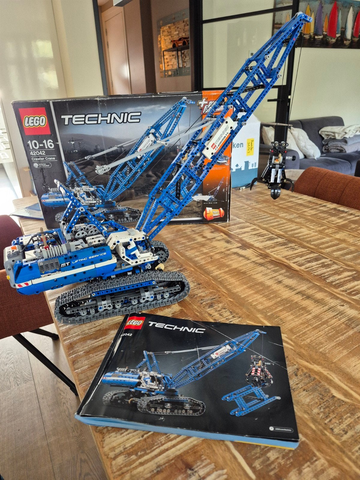 Lego Technic 42042 Rupsband Kraan met Elektrische Functies, Ophalen of Verzenden, Gebruikt