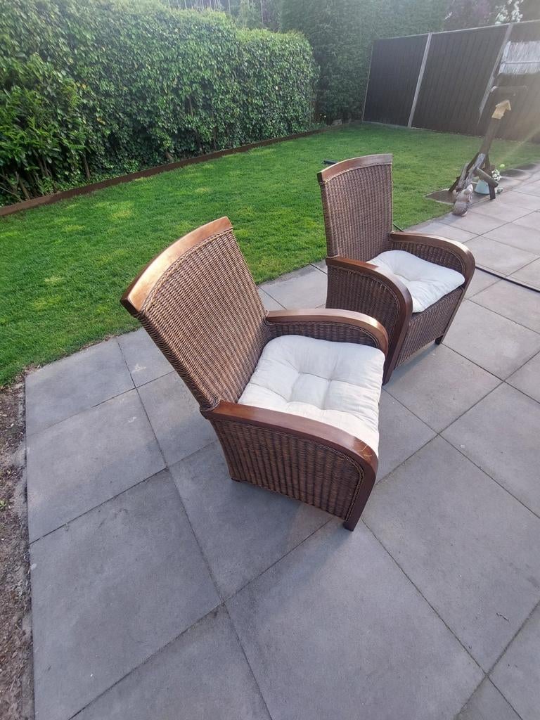 Klassieke stevige stoelen, koloniaal, incl. zitkussen, Ophalen