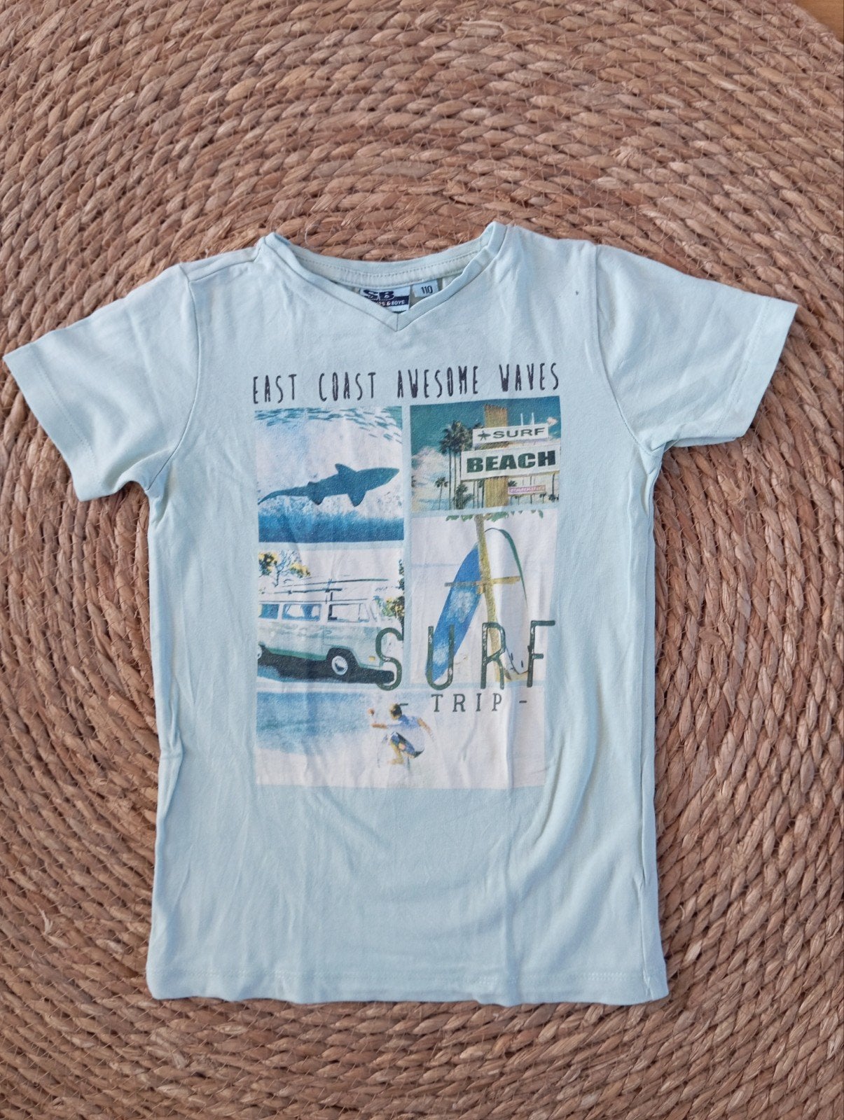 Wibra T-shirt Maat 110 met coole surf print, Ophalen of Verzenden, Wibra, Jongen, Shirt of Longsleeve