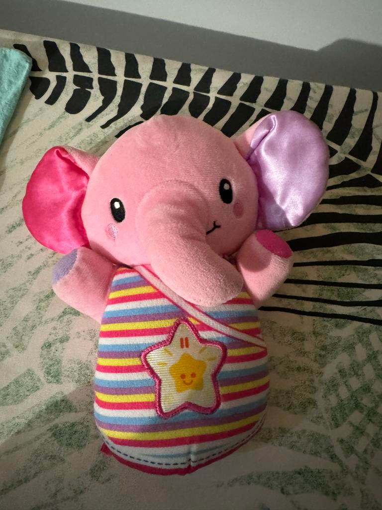 Roze Olifant slaap Knuffel - Zo Goed Als Nieuw, Ophalen of Verzenden, Zo goed als nieuw, Olifant