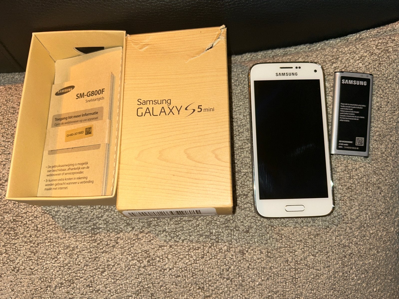 Samsung Galaxy S5 mini SM-G800F met doos, Ophalen, Gebruikt, Overige modellen, Wit