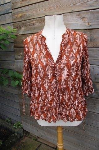Tuniek bruin/ oranje Moliin mt M Transparant Vaste prijs OPR, Maat 38/40 (M), Moliin, Oranje, Ophalen of Verzenden
