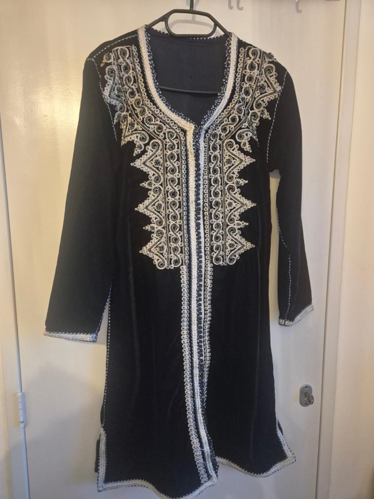 Marokkaanse Kaftan tuniek, Kleding | Dames, Gelegenheidskleding, Blauw, Ophalen of Verzenden, Zo goed als nieuw, Maat 36 (S)