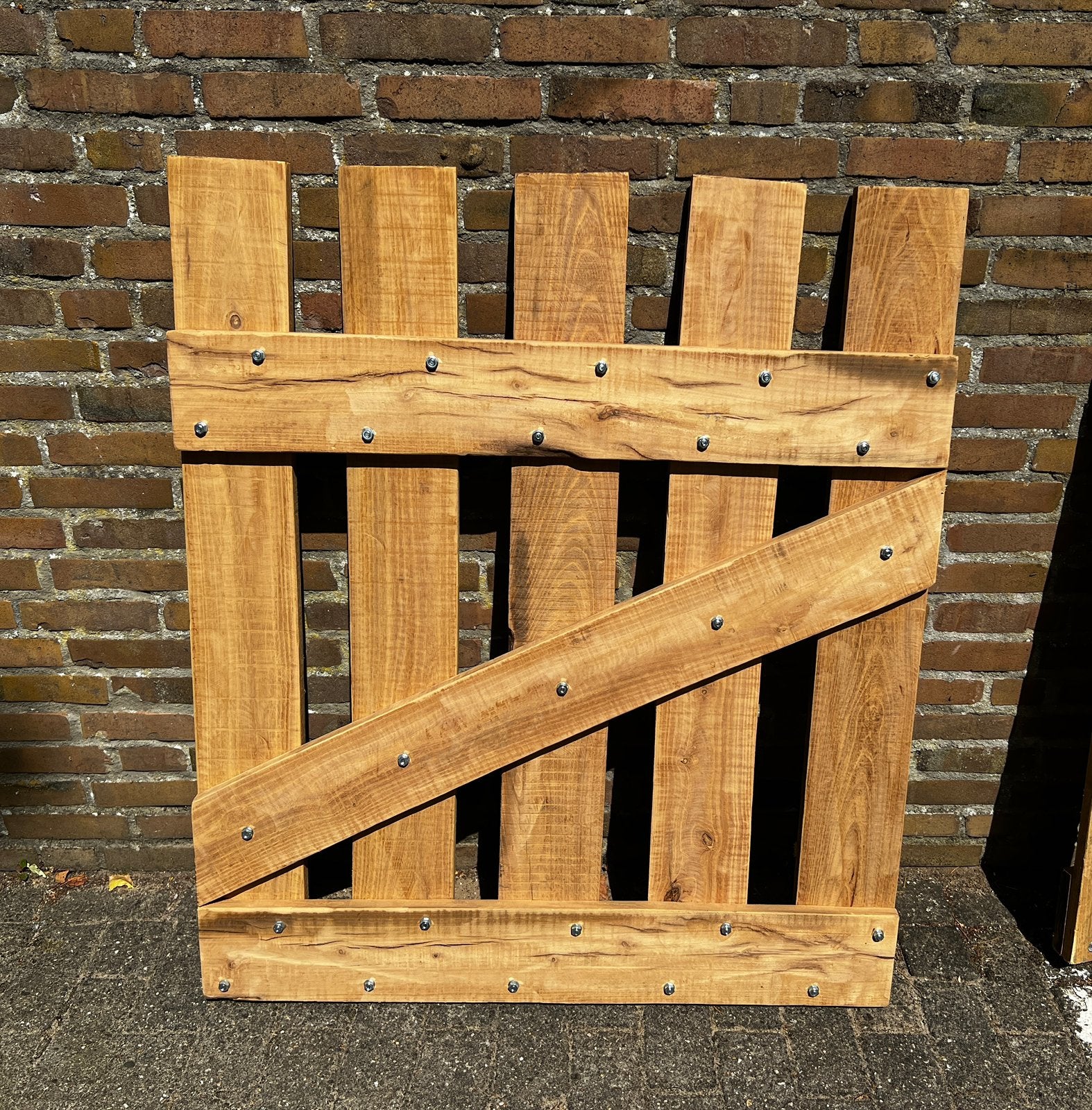 (13) Houten tuinpoort Robinia – 100 x 115 cm – recht, Ophalen, Nieuw, M, M