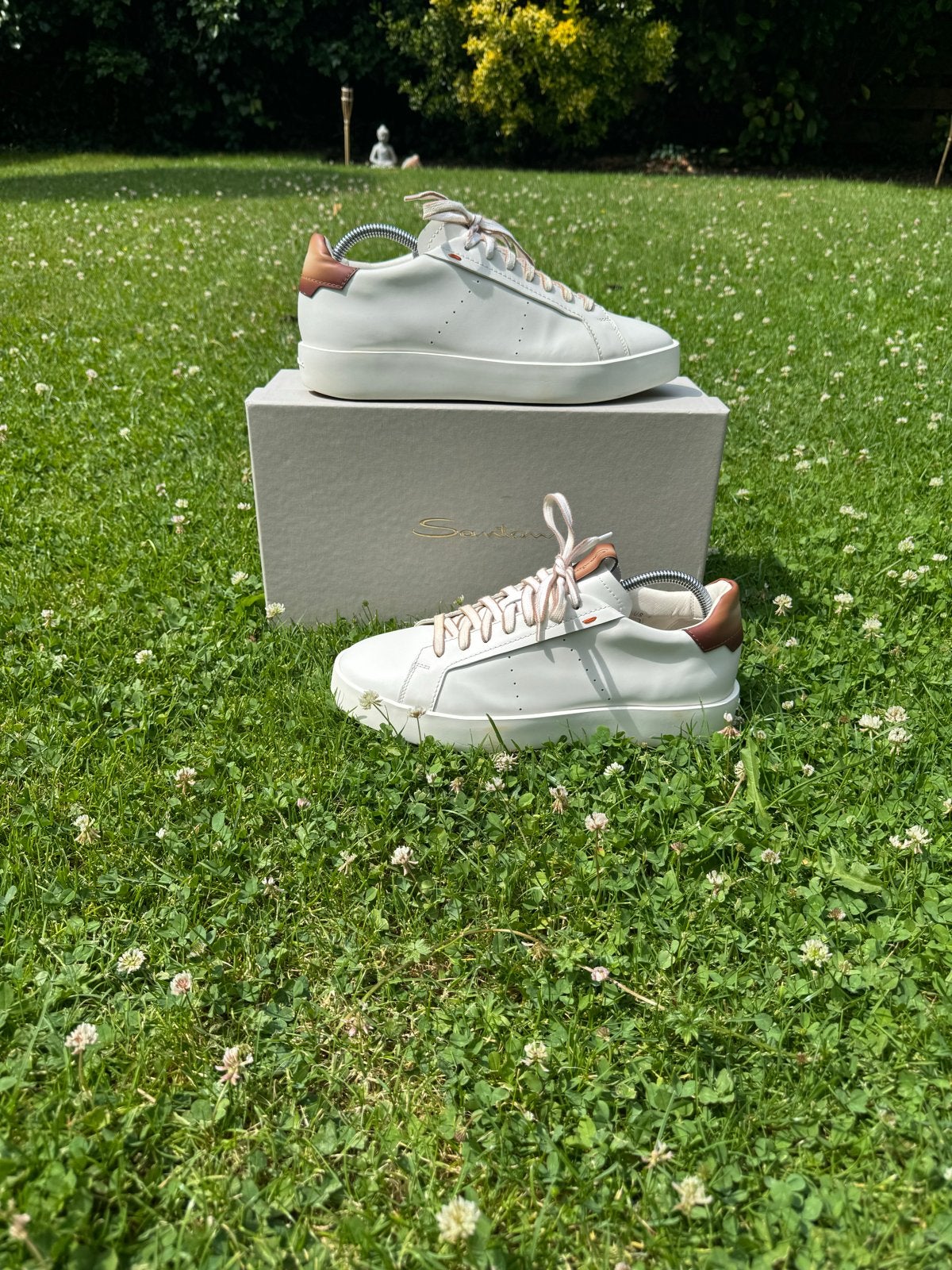 Santoni sneakers wit - UK8/EU42, Ophalen of Verzenden, Gedragen, Wit, Sneakers of Gympen
