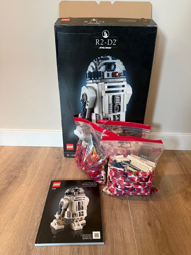 Lego star wars r2-d2 75308, Ophalen of Verzenden, Gebruikt, Complete set, Lego