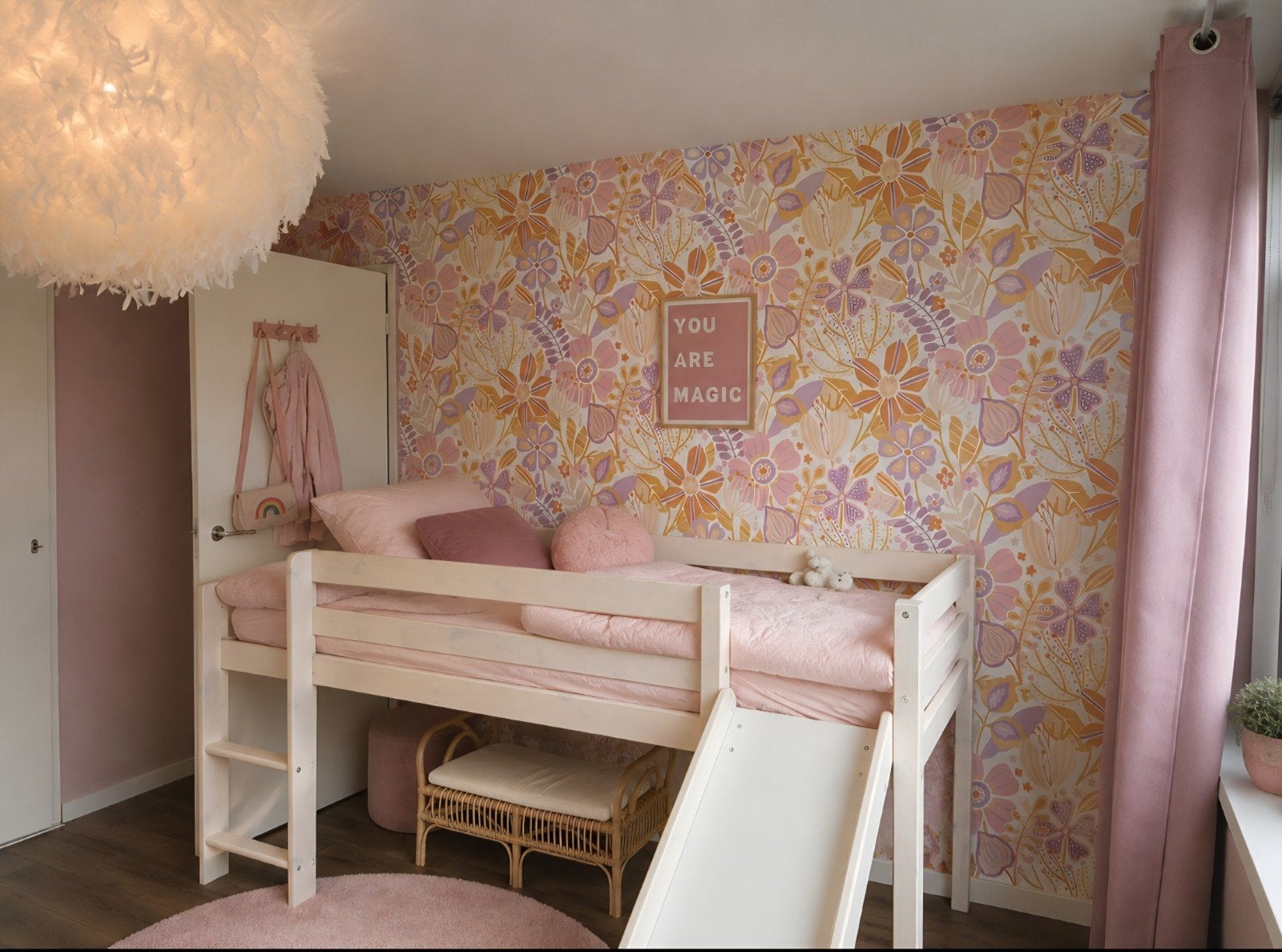 Leuke speelse halfhoogslaper met glijbaan, 85 tot 100 cm, Gebruikt, Ophalen of Verzenden, Hoogslaper of Stapelbed