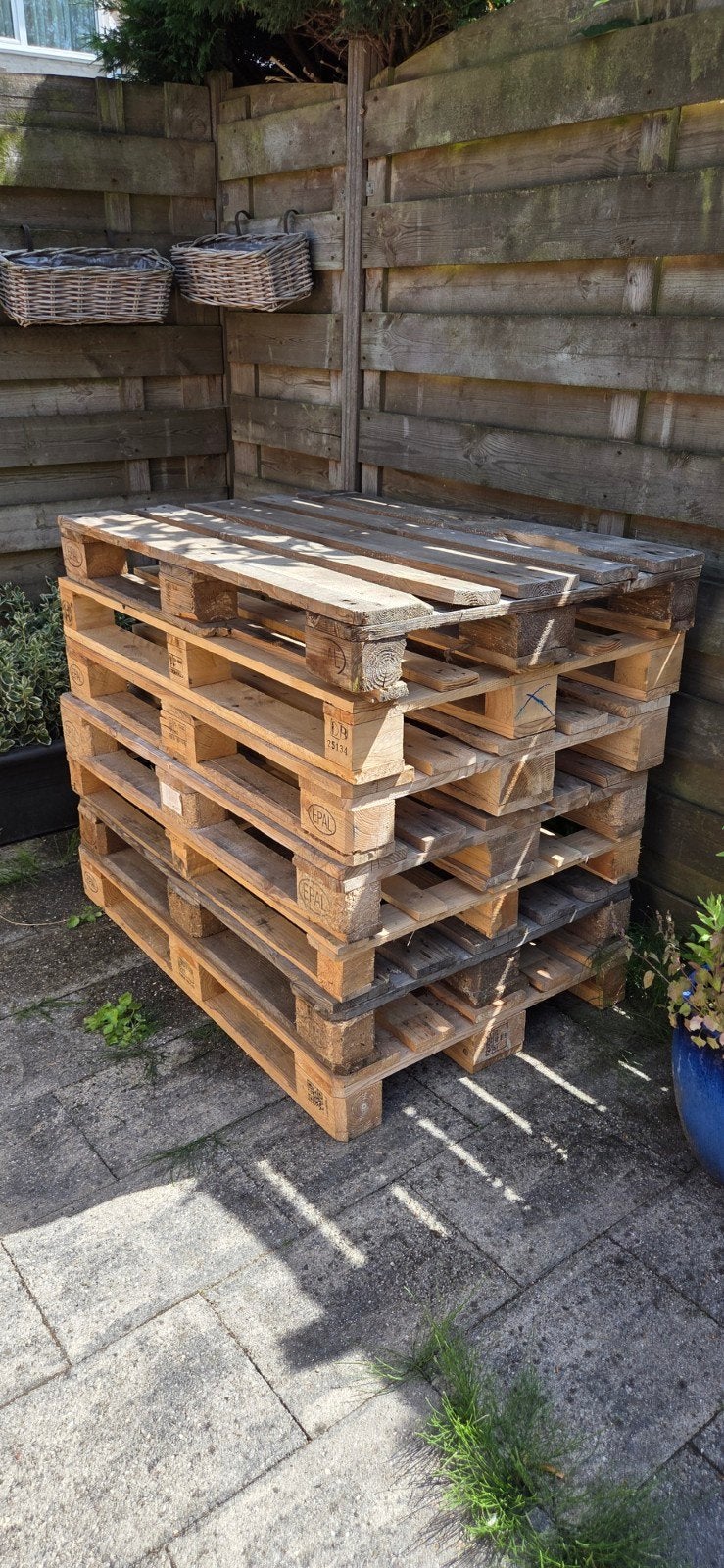 Stapel van 6 EPAL Europallets - Ideaal voor tuinprojecten, Hobby en Vrije tijd, Knutselen, Ophalen