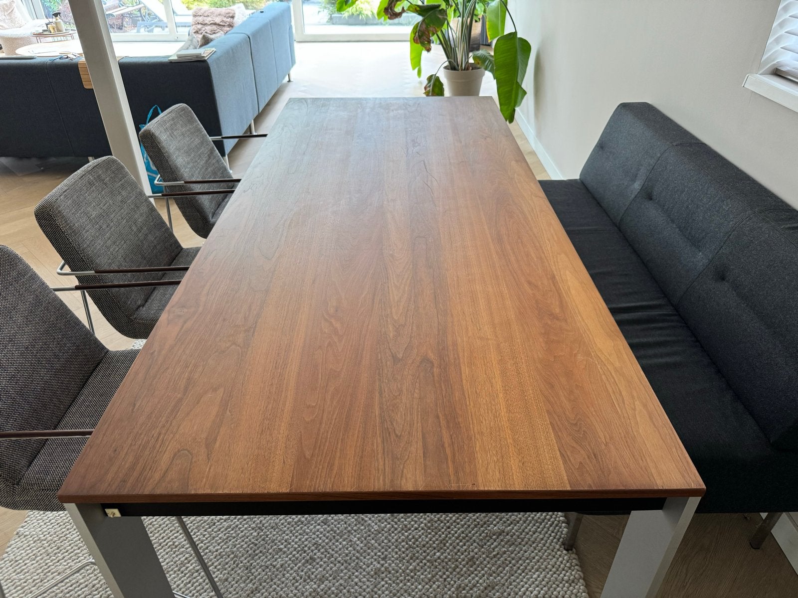 Harvink Eettafel met bijpassend bankje (excl. stoelen), Ophalen, Gebruikt, 50 tot 100 cm, 150 tot 200 cm