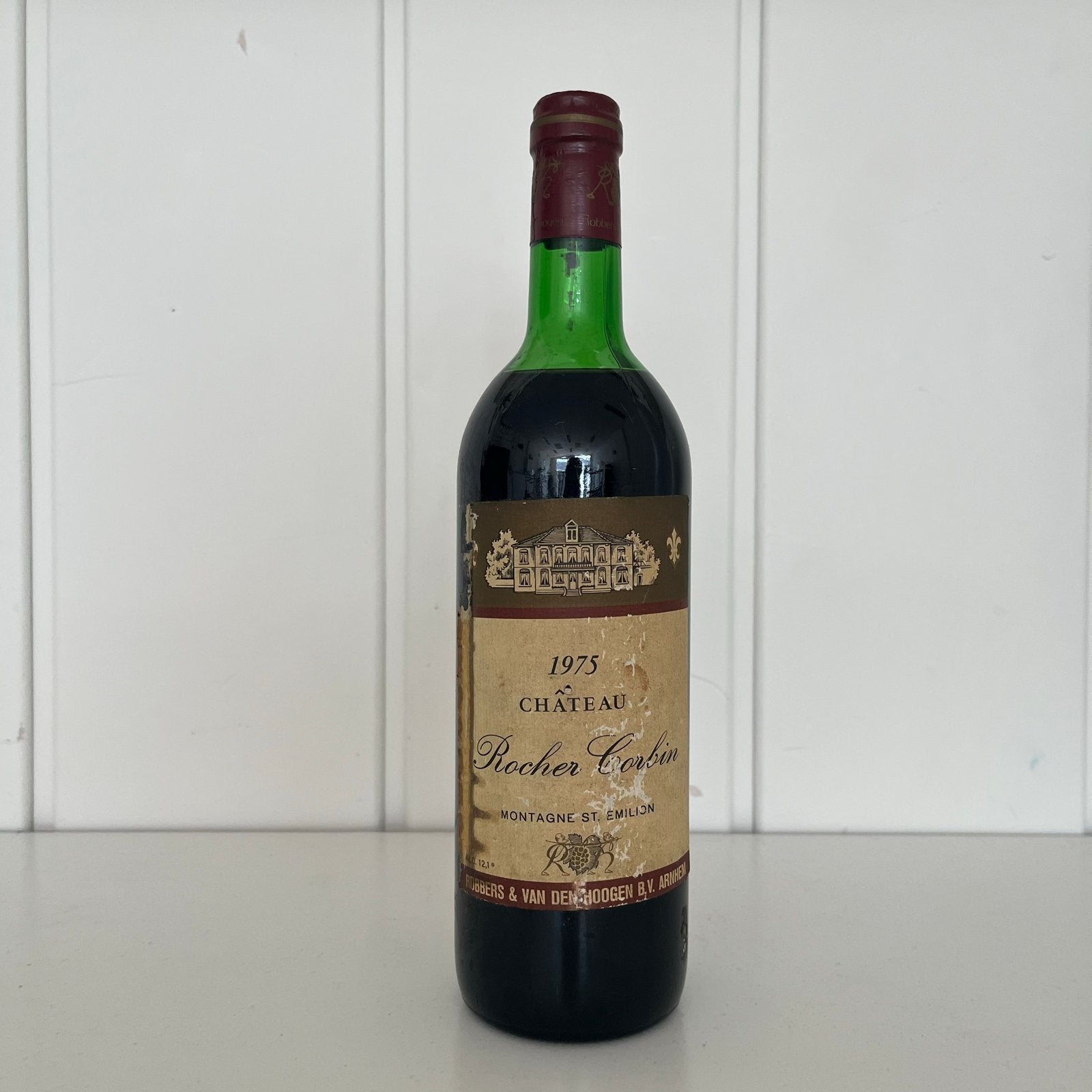Wijn Château Rocher Corbin 1975 Montagne St. Emilion, Ophalen, Gebruikt, Frankrijk, Rode wijn