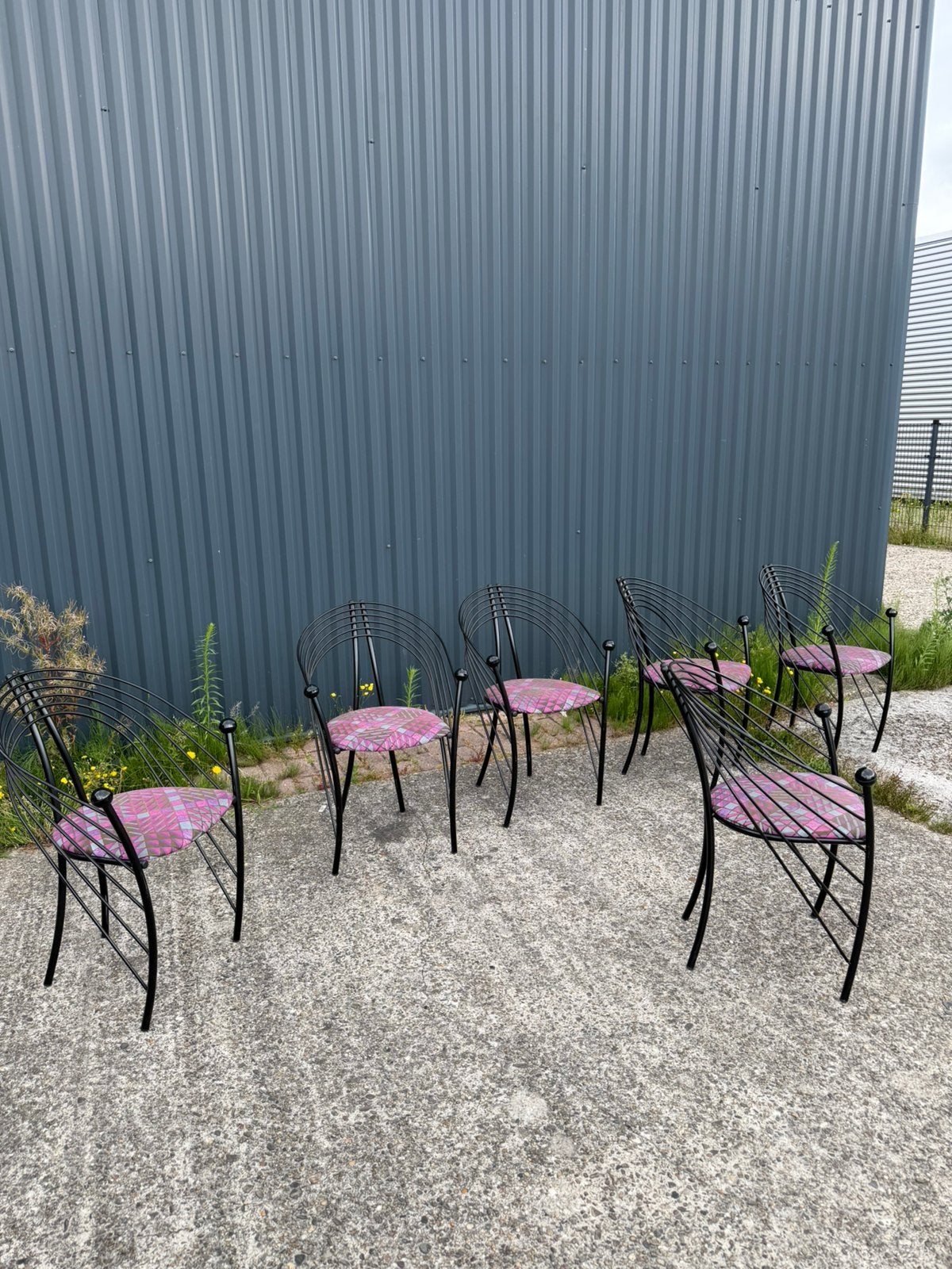 Vintage eetkamerstoelen 6 stuks post modern stoelen setprijs, Ophalen, Gebruikt, G, T