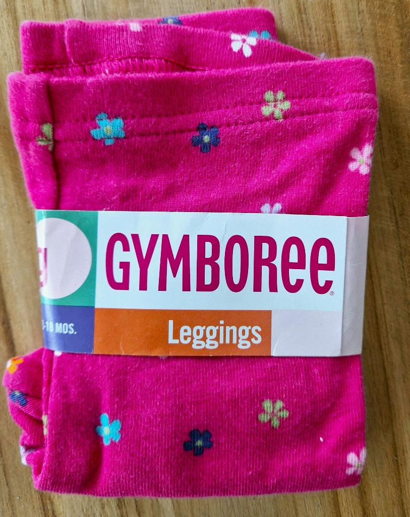 Maat 86 Roze gebloemde Gymboree legging NIEUW (0913), Broekje, Meisje, Gymboree, Nieuw
