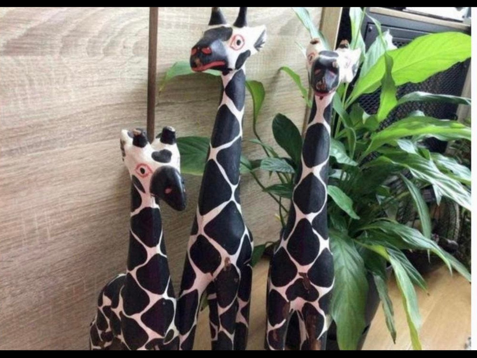 3 leuke Houten Giraffes 🌺 moeten iets opgeknapt worden, Kinderen en Baby's, Speelgoed | Houten speelgoed, Verzenden, Zo goed als nieuw