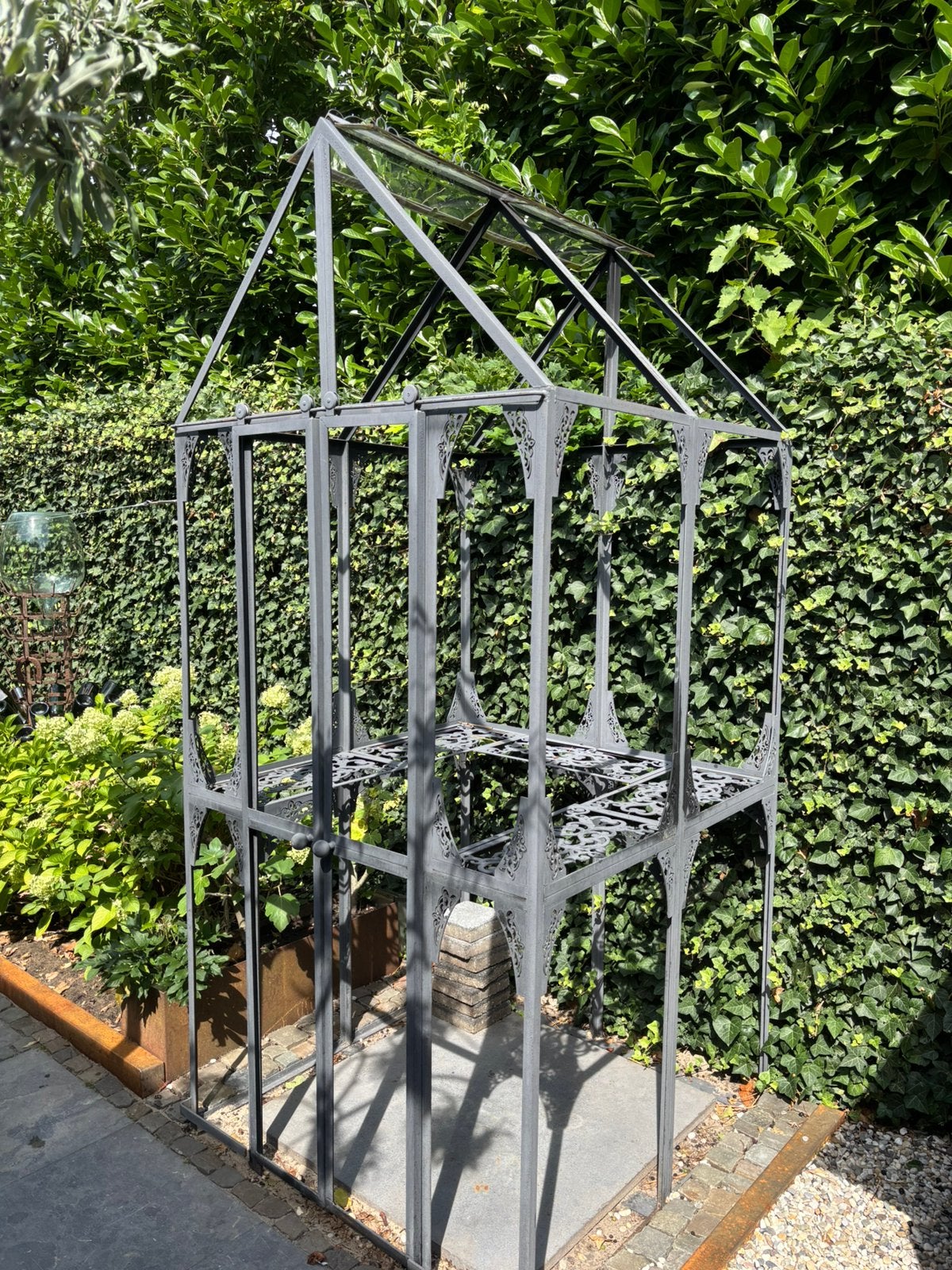 tuinkas kweekkas, Ophalen, Glas, Zo goed als nieuw, Aluminium
