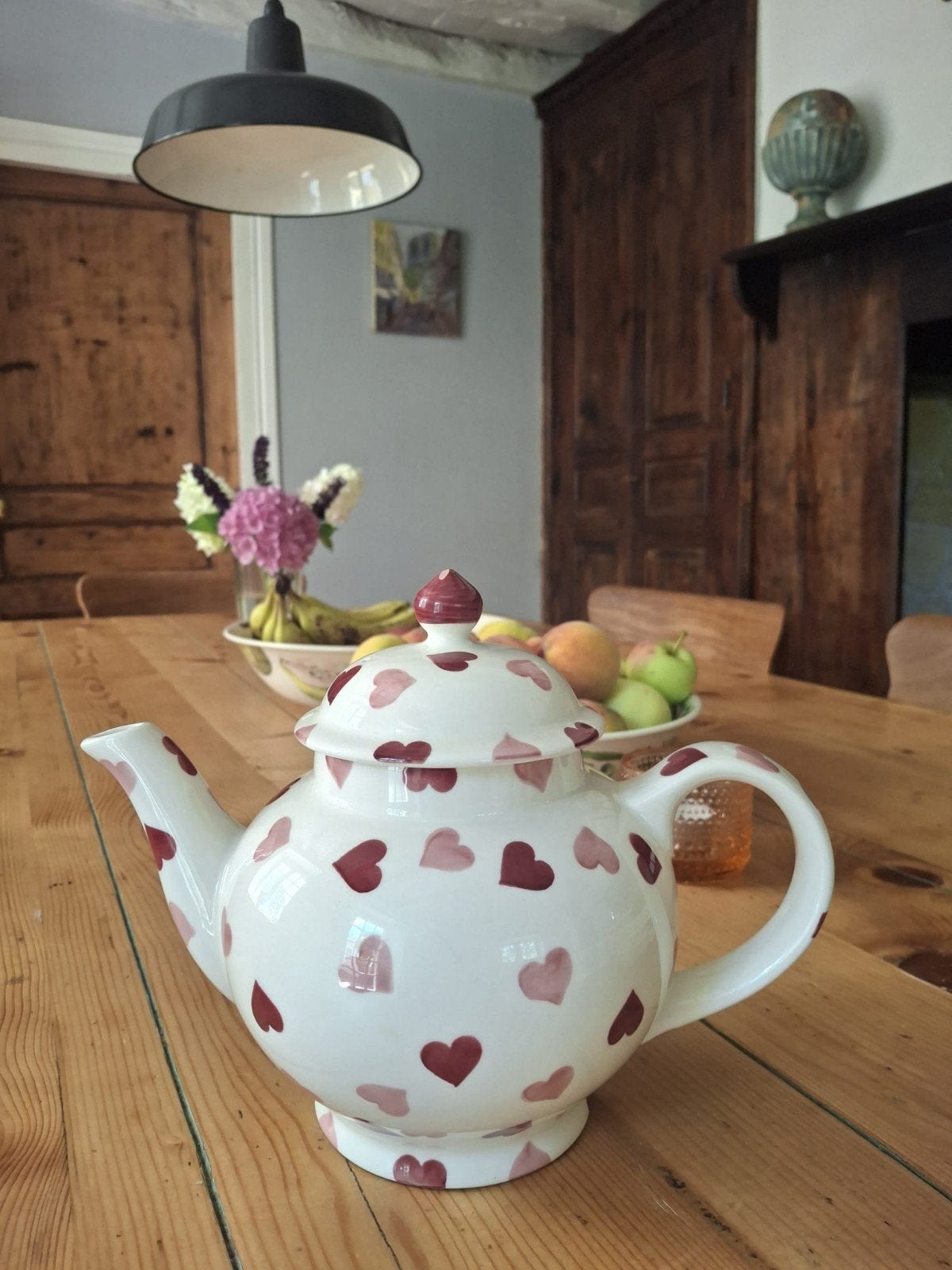 Emma Bridgewater theepot Hearts "rare", Antiek en Kunst, Verzenden