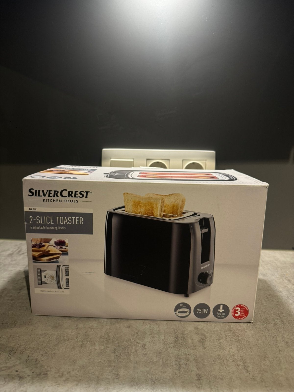SilverCrest 2-Slice Toaster – 750W, nauwelijks gebruikt, Ophalen of Verzenden, Zo goed als nieuw