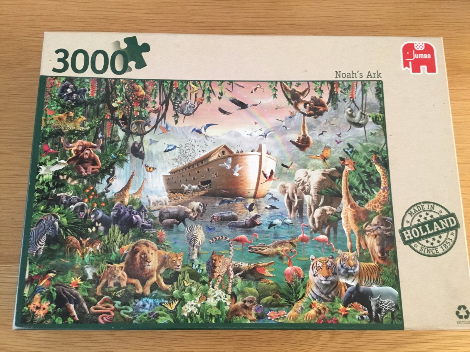 Jumbo Legpuzzel Noah's Ark 3000 stukjes, Ophalen of Verzenden, Meer dan 1500 stukjes, Gebruikt, Legpuzzel