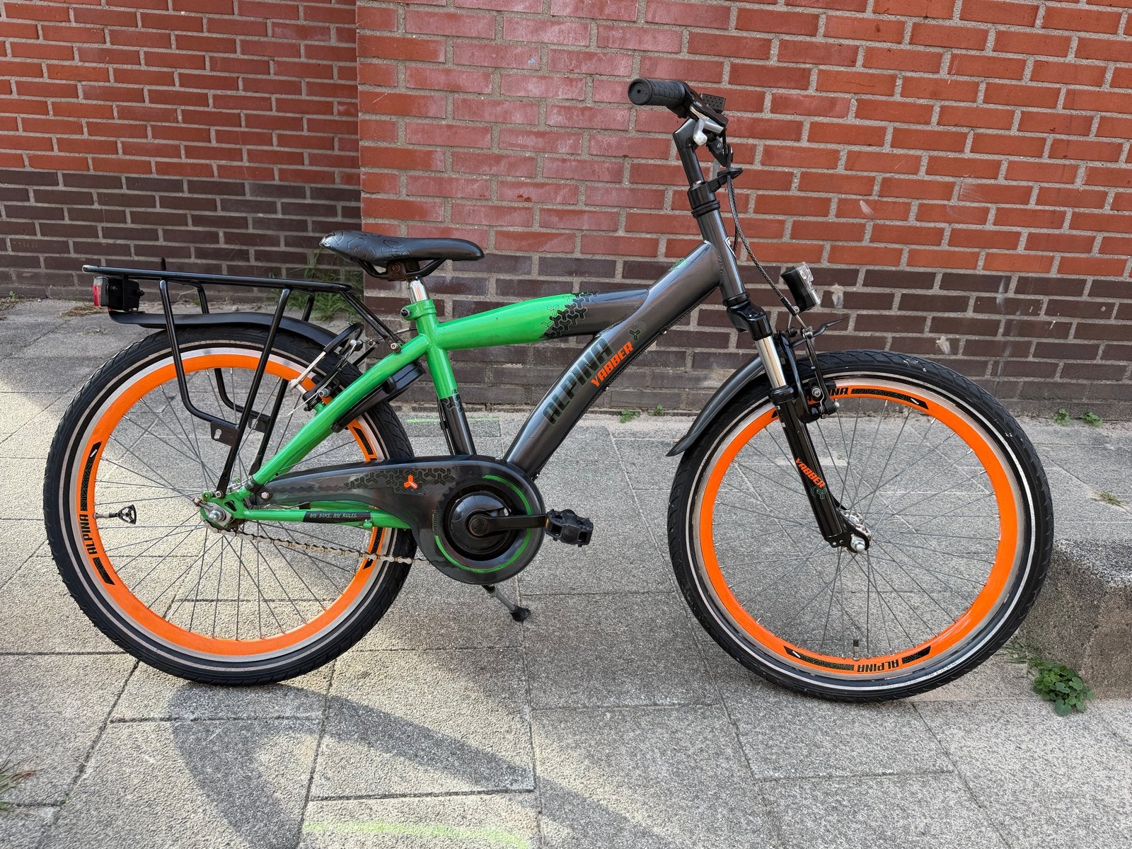 Alpina Yabber kinderfiets - 22 inch - Volledig onderhouden, Fietsen en Brommers, Ophalen, Gebruikt, Velgrem, Handrem