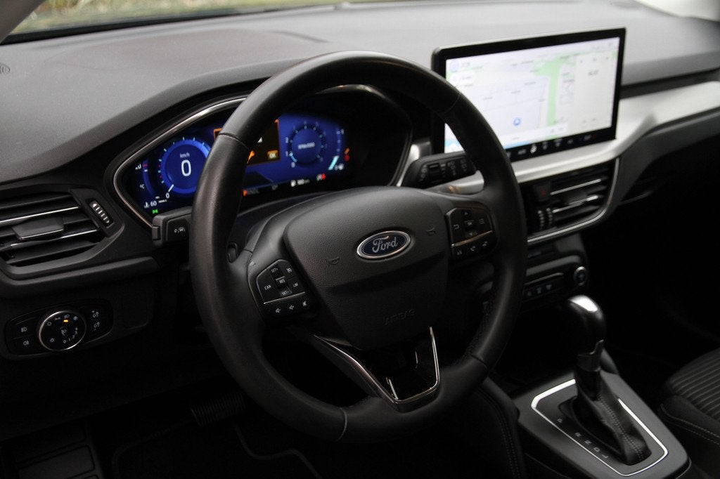 Ford FOCUS Wagon 1.0 EcoBoost Titanium X Business Hybrid, Gebruikt, 1295 kg, Blauw, Automatische klimaatregeling