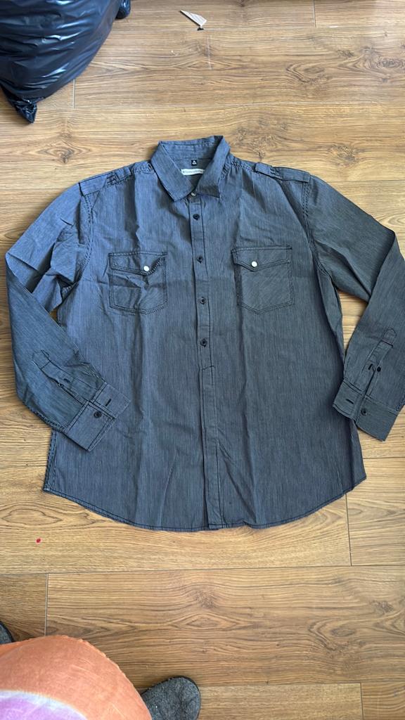 Overhemd Angelo Litrico, Kleding | Heren, Overhemden, Ophalen of Verzenden, Zo goed als nieuw, Blauw, Halswijdte 43/44 (XL)