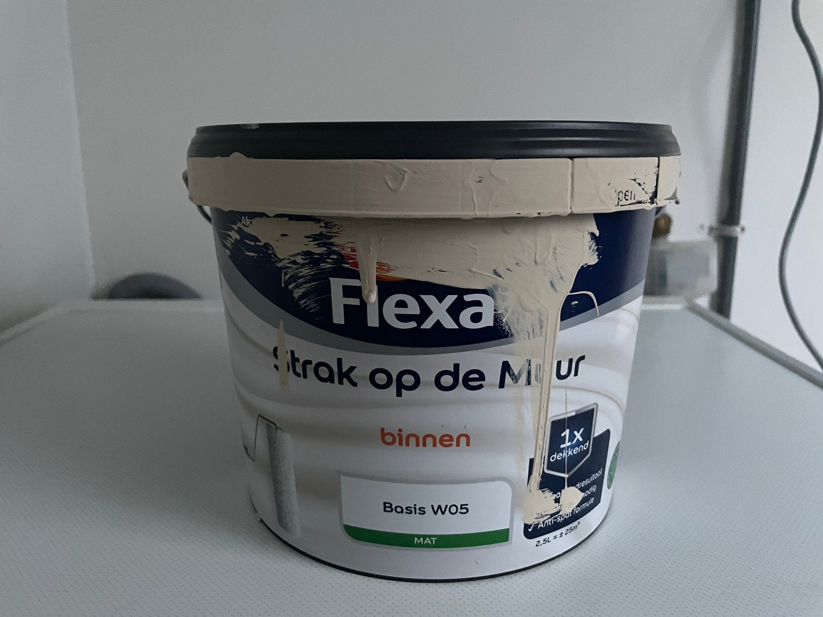 1 á 1,5 liter Flexa Cream muurverf, Ophalen, Zo goed als nieuw