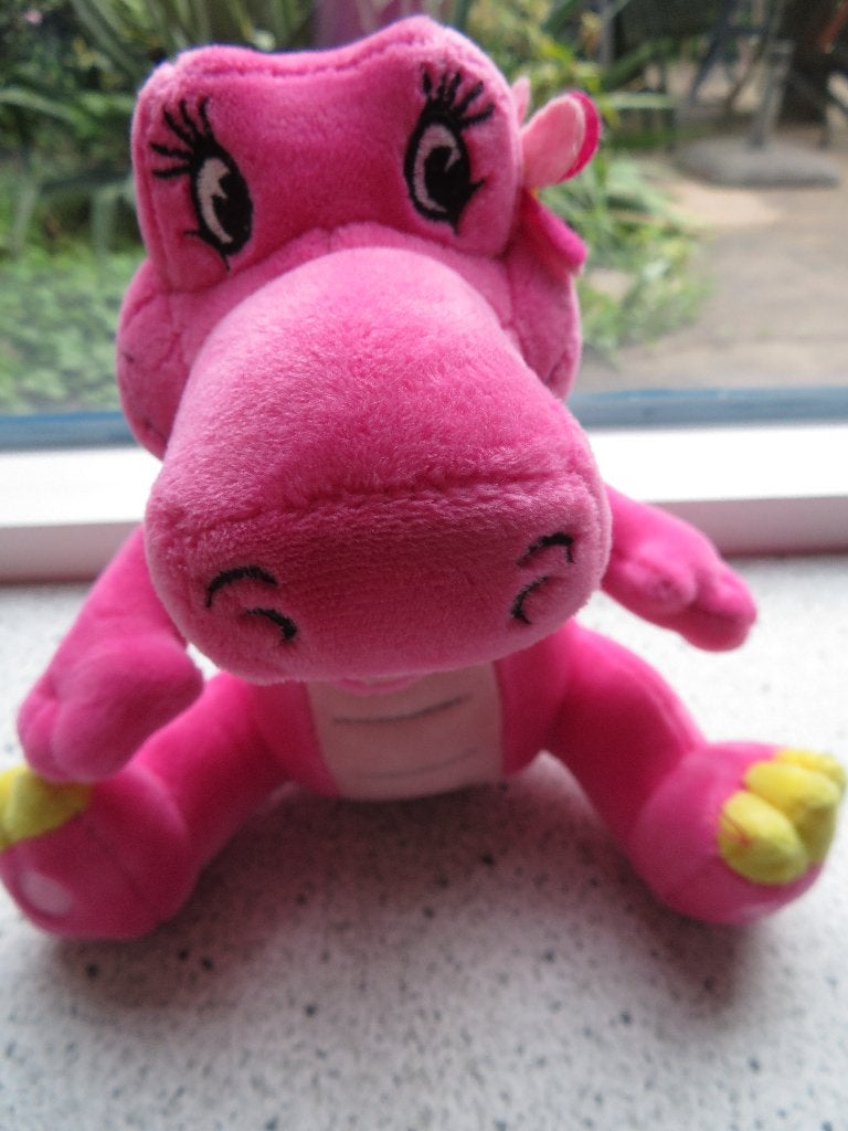 Dino Dina dinosaurus van Pretpark Julianatoren Apeldoorn, Dinosaurus, Ophalen of Verzenden, Zo goed als nieuw, Middelgroot (20 tot 80 cm)
