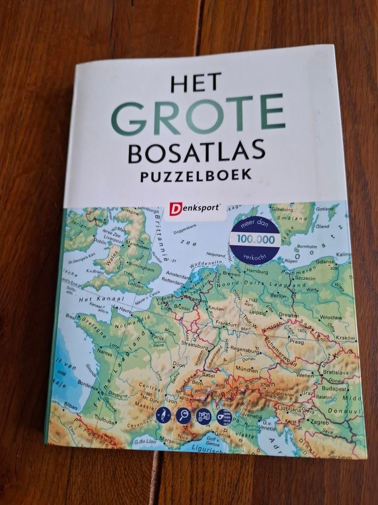 Tjeerd Tichelaar - Denksport Het Grote Bosatlas Puzzelboek, Boeken, Hobby en Vrije tijd, Fotograferen en Filmen, Tjeerd Tichelaar; Peter Vroege