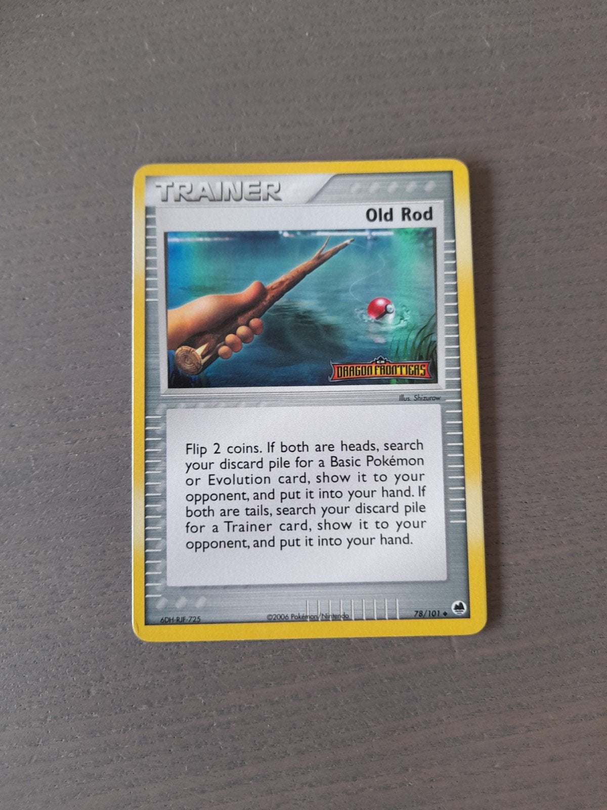 Dragon frontiers 78/101 old rod reverse, Ophalen of Verzenden, Gebruikt, Losse kaart, Foil
