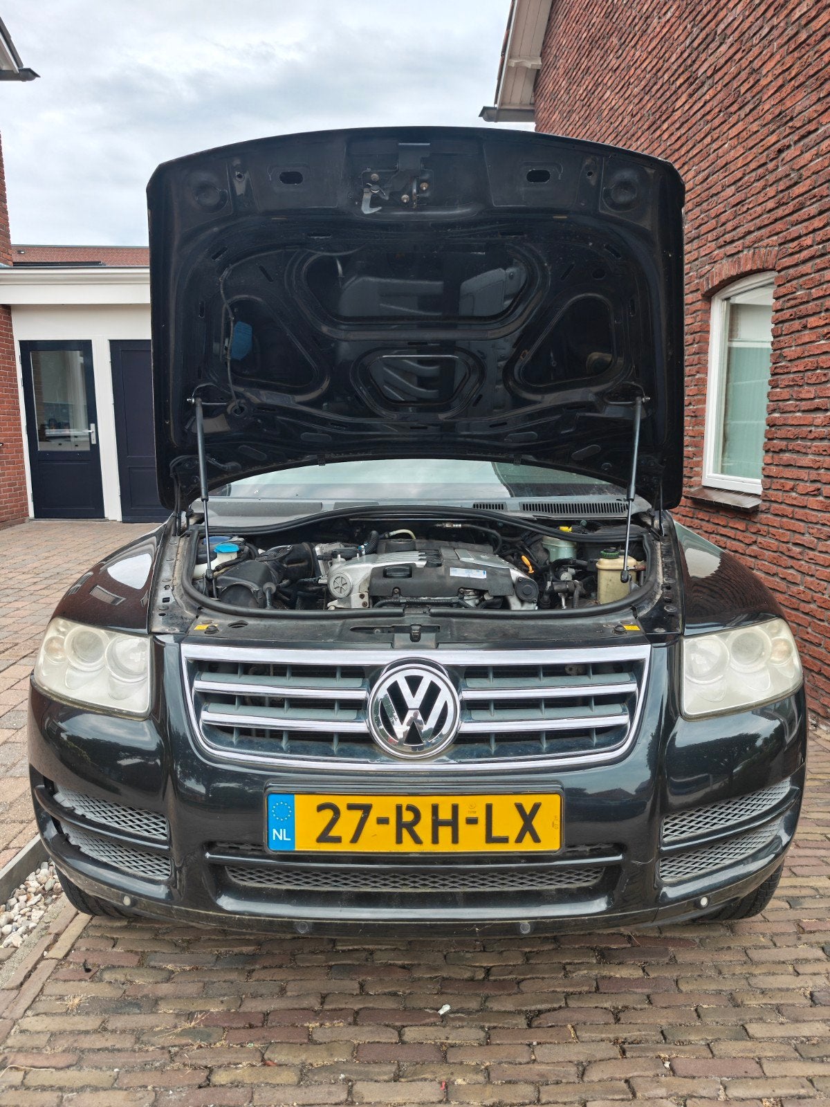 Volkswagen Touareg 3.2 V6 177KW 4MOTION AUT 2005 Zwart, Auto's, Automaat, 3189 cc, Zwart, Origineel Nederlands