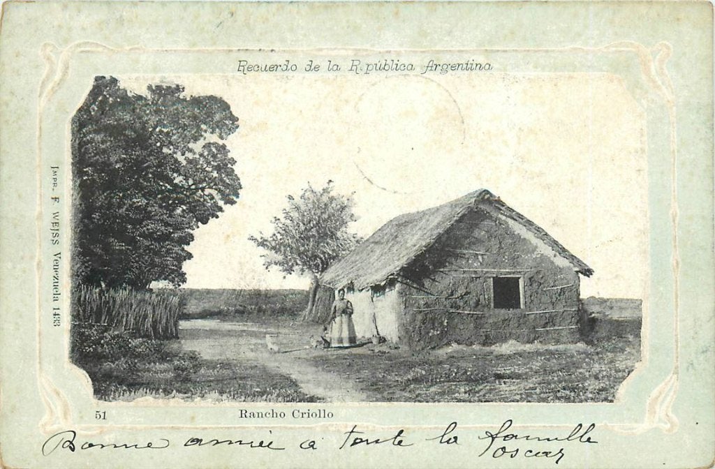701-280-003 Argentina Rancho Criollo, Ophalen of Verzenden, Voor 1920, Overig Europa