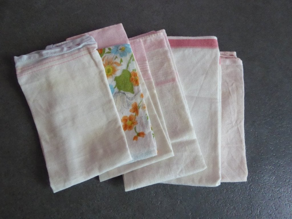 Zakdoekjes - stoffen dames zakdoekjes - 6 stuks samen, Ophalen, Gedragen