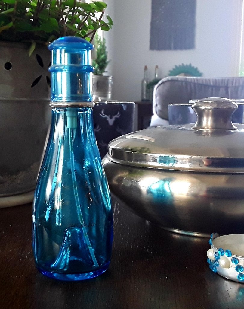 Parfumflesje Cool Water van Davidoff (leeg), Verzamelen, Parfumverzamelingen, Ophalen of Verzenden, Gebruikt, Parfumfles