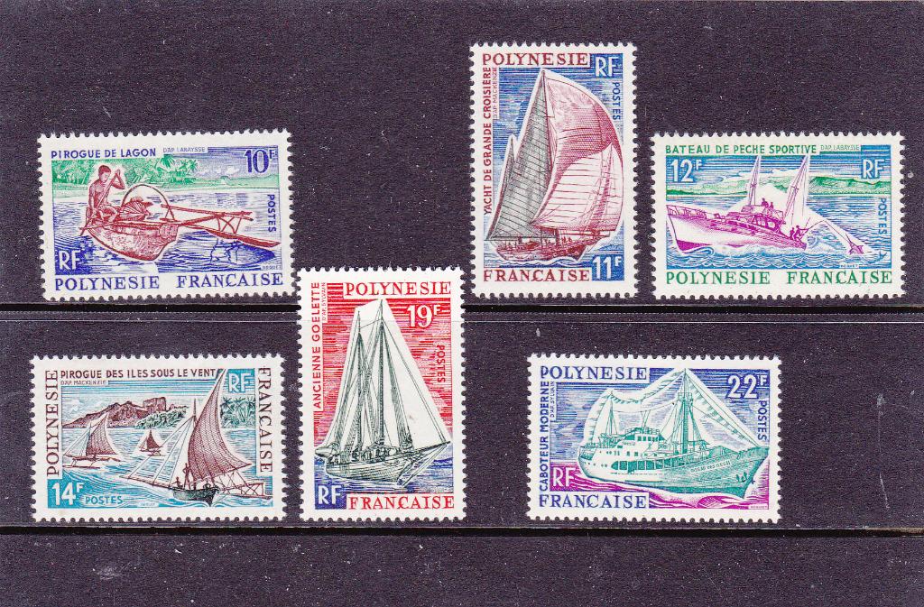 Franse Koloniën Polynesië 56/61 Zeilschepen (31), Verzenden, Postfris