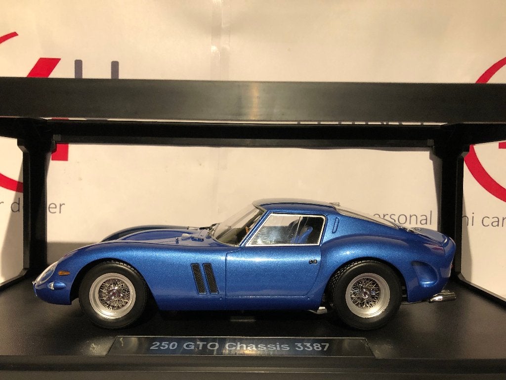 KK-Scale 1:18 Ferrari 250 GTO 1962 blauw metallic, Ophalen of Verzenden, Nieuw, Auto, Overige merken