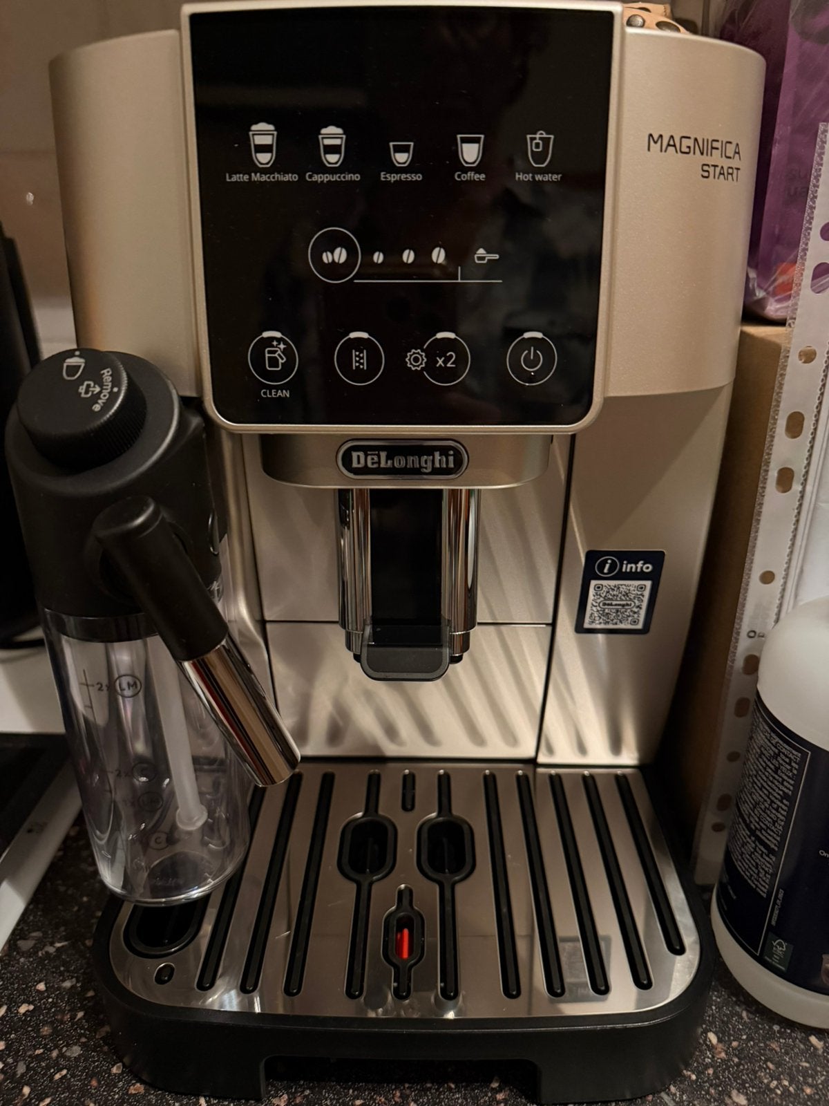 De Longhi Magnifica Start +GARANTIE 9 mnd+veel extra’s, zgan, Witgoed en Apparatuur, Ophalen, Nieuw, Koffiemachine
