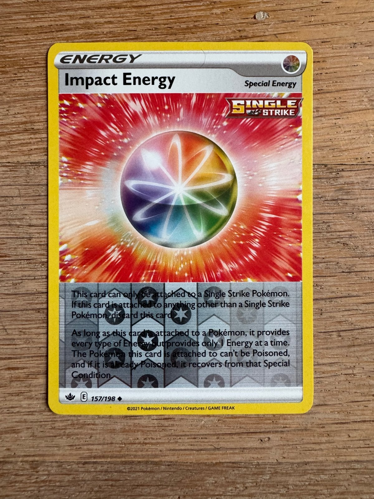Pokémon TCG: Impact Energy (Special Energy) 157/198, Ophalen of Verzenden, Zo goed als nieuw, Losse kaart