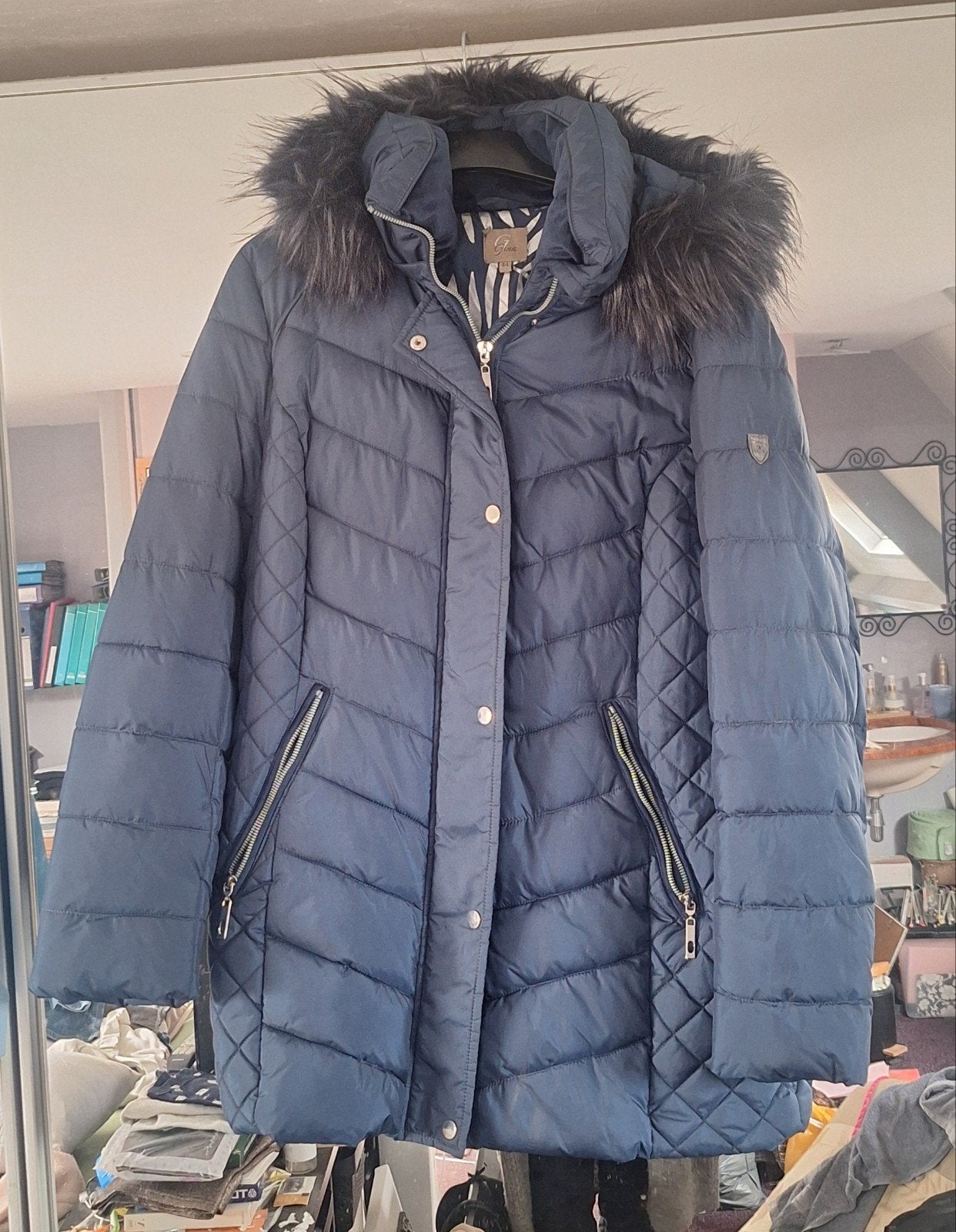 Nieuwe Gina winterjas maat 44, Blauw, Maat 42/44 (L), Nieuw, Ophalen of Verzenden