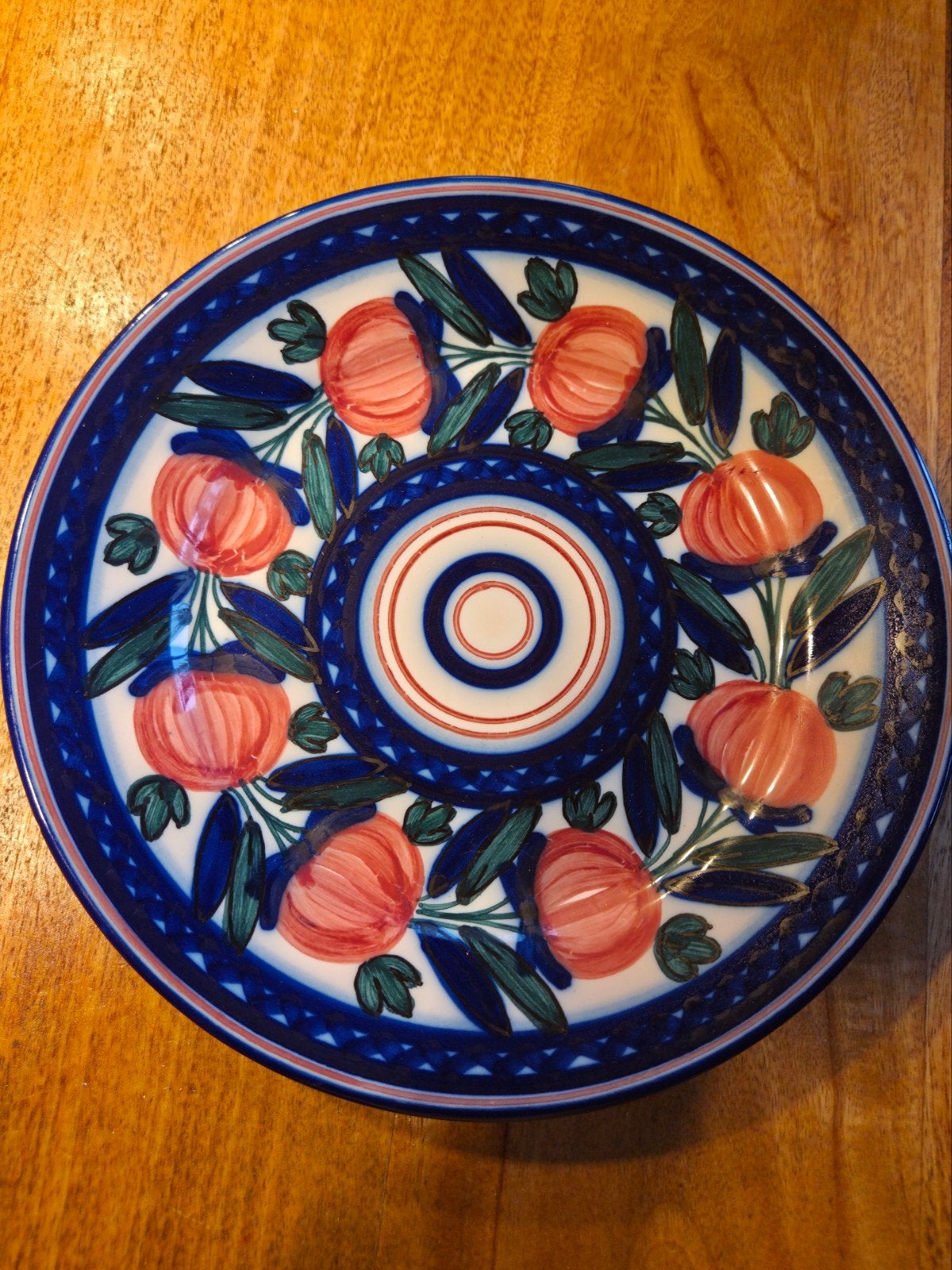 Vintage Spaans Majolica wandbord 23 cm, Ophalen of Verzenden